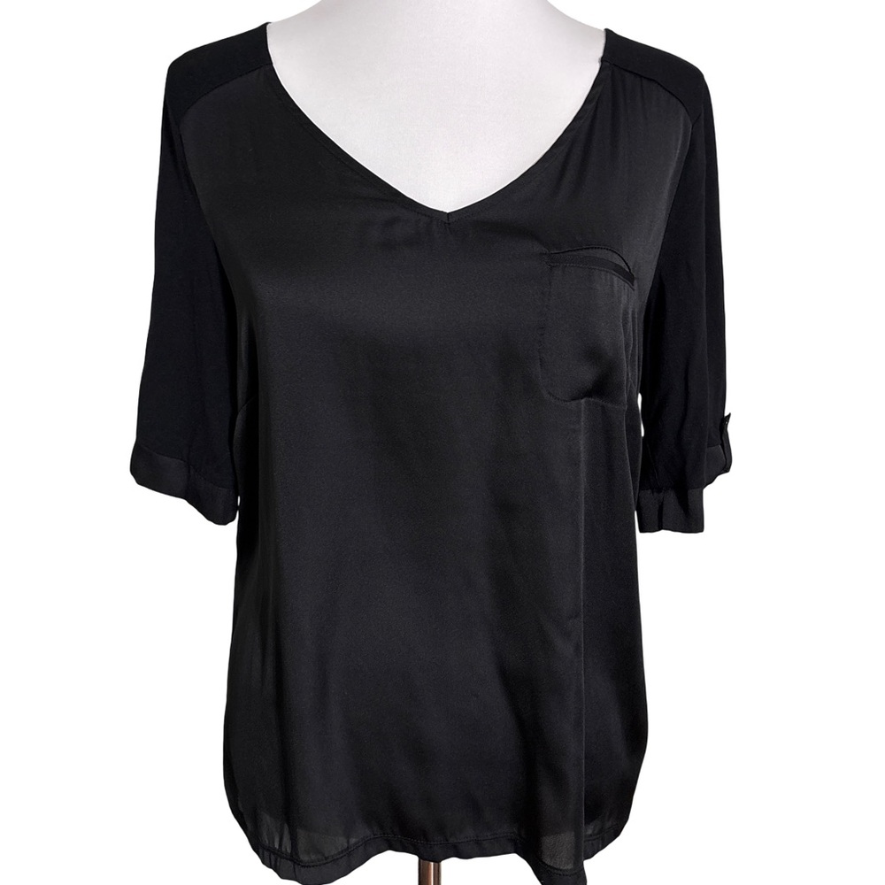 The Limited Black V-Neck Blouse